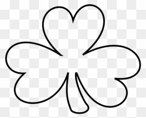 Shamrock Outline Clip Art - White Outline Shamrock - Free Transparent ...