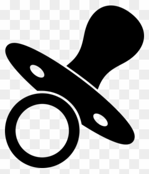 Pacifier Free Icon - Black And White Pacifier Clipart - Full Size PNG ...