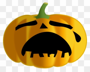 Dark Pumpkin Clip Art - Sad Pumpkin Clipart