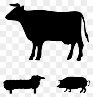 Farm Animals Clip Art - Pig Silhouette Clip Art