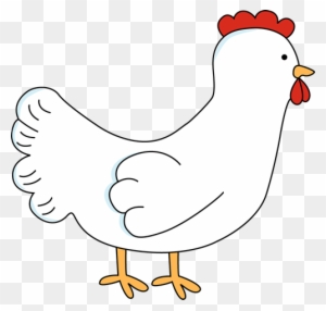 Cute White Chicken - Cute Chicken Clipart