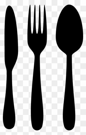 Chef Clipart Black And White - Spoon And Fork Png - Free Transparent