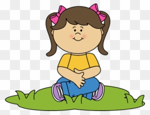 Grass Clipart Png Transparent - Girl Sitting Clipart