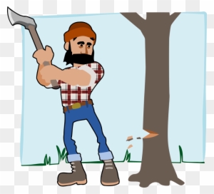 Lumberjack Cliparts - Tree Cutting Clip Art