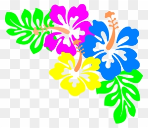 Hibiscus Clip Art - Hawaiian Flowers Border Png