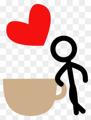 Coffee, Coffee, Heart, Love, Stick Man, Drink - Stick People Drinking Coffee