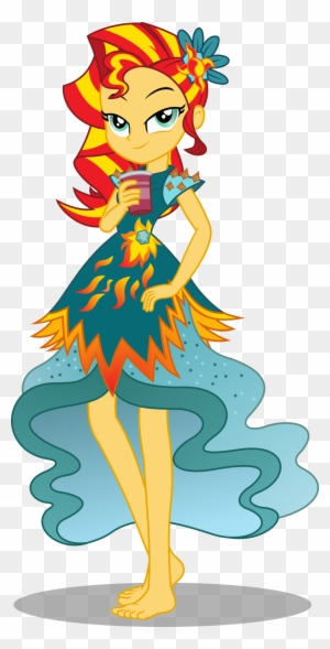 Seahawk270, Barefoot, Beverage, Clothes, Crystal Gala, - Equestria Girls Legend Of Everfree Sunset Shimmer