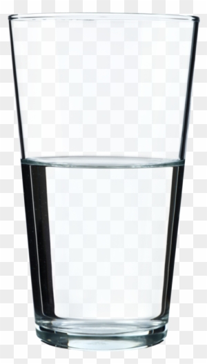Is The Glass Half Empty Or Half Full Drawing Clip Art - Half Way Full Glass