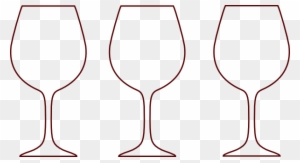 Wine Glass Silhouettes Clip Art - Wine Glass Outline Clip Art