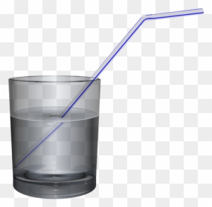 Glass Of Water Water Glass Clipart - Glass Of Water With Straw