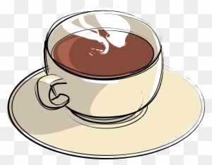 Tan Mug With Steam C - Hot Chocolate Clip Art