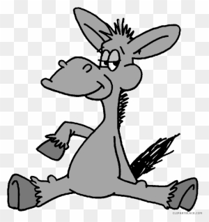Cartoon Donkey Animal Free Black White Clipart Images - Alamo Heights Independent School District