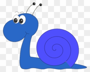 Cartoon Snail Clip Art - Blue Snail Clip Art