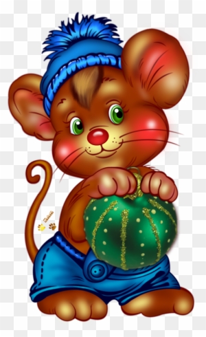 Christmas Mouse With Ornament - Happy Saturday Christmas