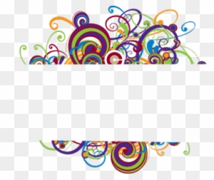 Colorful Page Borders - Colorful Swirl Border Png