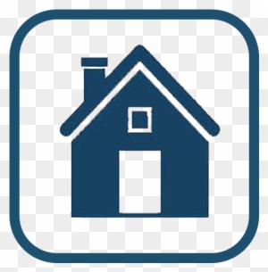 Icon With A Blue House - Home Logo Transparent Background