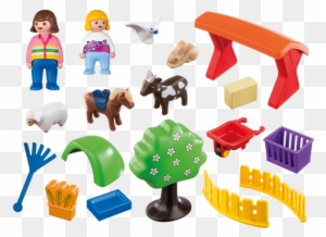 Montreal Playmobil Petting Zoo Building Kit - Playmobil 6963 1.2.3 Petting Zoo With 5 Animals Toy