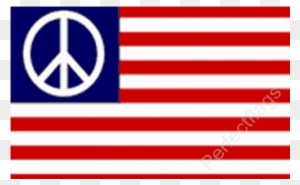 Usa Peace Flag - Peace Sign American Flag