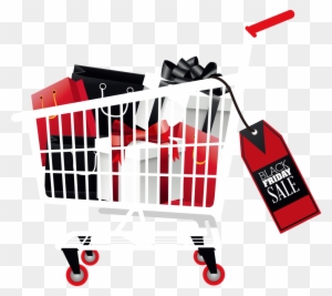 Vector Shopping Cart Filled With Merchandise - Shopping Cart Product Vector Png