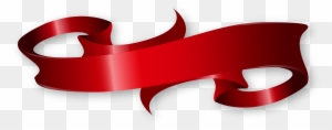 Christmas Ribbon Clipart Arrow - Banner Red Ribbon Png
