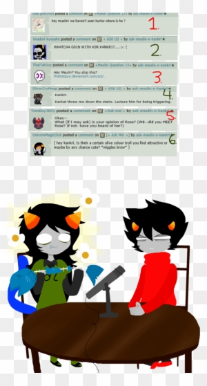 Meulin And Kankri Live Voice Action Question 2 By Ask - Cartoon - Free  Transparent PNG Clipart Images Download