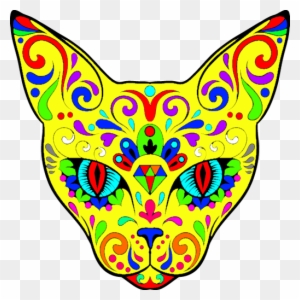 Cool Bright Egyptian Style Mystic Cat Twin Duvet
