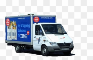 Number Of Tesco Online Orders Via Mobile Has Doubled - Tesco Delivery Van Png