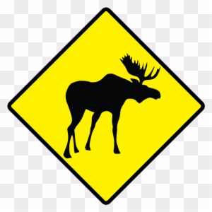 Maine Moose Caution - Kangaroo Warning Sign