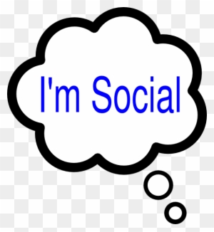 Sociable People Clipart Im Social Thought Bubble Clip - Social Clip Art