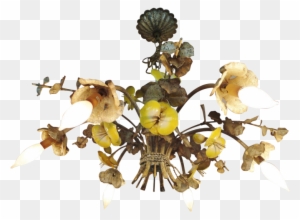 Medium Size Of Tolendelier Enamel Yellow Pansies Six - Artificial Flower