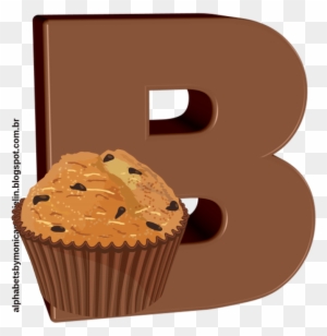 Cupcake De Chocolate Alfabeto Png (chocolat Muffin - Muffins For Mom