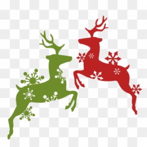 Reindeer Snowflake Flourish Set Svg Scrapbook Cut File - Free Cut Files For Cricut Christmas