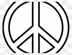 Peace Symbol Clipart Line Art - Easy Drawing Peace Sign