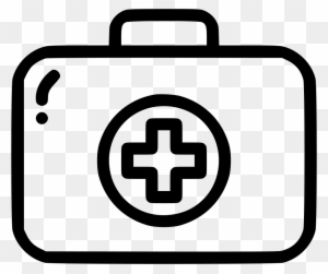 First Aid Medikit Healthcare Medical Box Kit Comments - Black And White Nurse Icon
