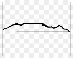 Table Mountain / Cape Town / South Africa / Outline - Table Mountain Outline Drawing