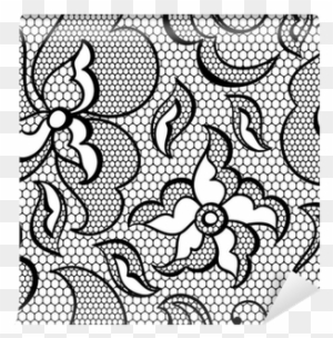 Lace Fabric Seamless Pattern With Abstract Flowers - Abstract Art