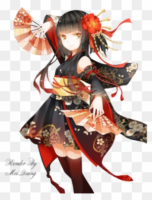 Render [ - Anime Girls In Kimonos - Free Transparent PNG Clipart Images  Download