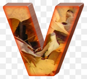 Fall Leaf Png Download - Fall Letter V