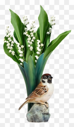 Go To Image - Franz Porcelain Tree Sparrow Bird Small Vase