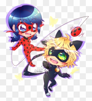 Ladybug And Cat Noir - Lady Bug Y Cat Noir Para Dibujar Anime