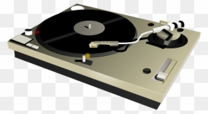Record Player Clipart Dj Table - Data Storage Device