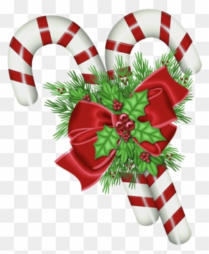 Add Santa Claus And His Elf Helper To Your Christmas - Christmas Candy Cane Png