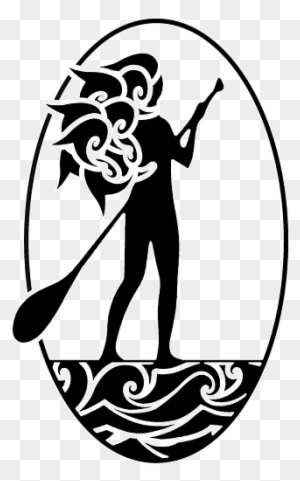 Paddleboard Clipart - Stand Up Paddling Logo - Free Transparent PNG