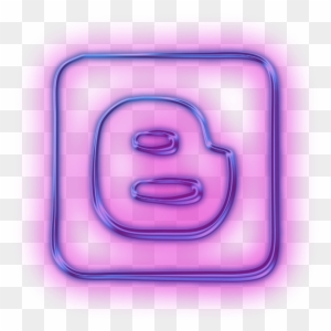 Blogger Logo Icon Photos - Glowing Pink Social Media Icones