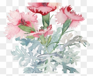 Watercolor Poppy Leaves Google Search Tattoos Pinterest - Spring Flower Watercolor Bouquet Png