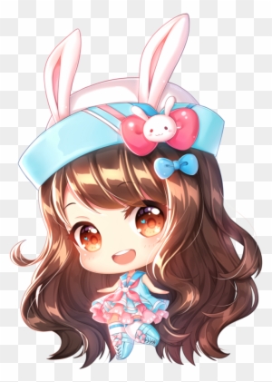 Normal Chibi Commission For I'm Sorry, It Took A Little - Chibi Anime Long Hair