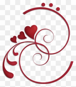 Hearts-scroll File Size - Silhouette Hearts - Free Transparent PNG