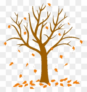 Cartoon Fall Tree Download - Leaves Falling Off A Tree
