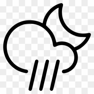 Night Rain Cloud Moon Svg Png Icon Free Download - Storm