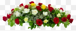 Mixed Rose Flower Arrangement - Flowers For Funeral Png